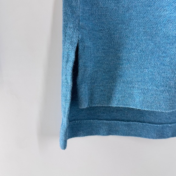 Polo Ralph Lauren Men's Long Sleeve Polo Shirt Blue Orange Logo Cotton Casual - Picture 4 of 11